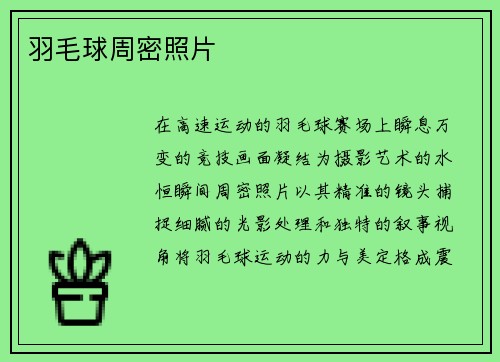 羽毛球周密照片